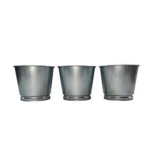 IKEA | Set of Three BINTJE Plant Pots Galvanized, 4 ¼ " 4x4-3/4”